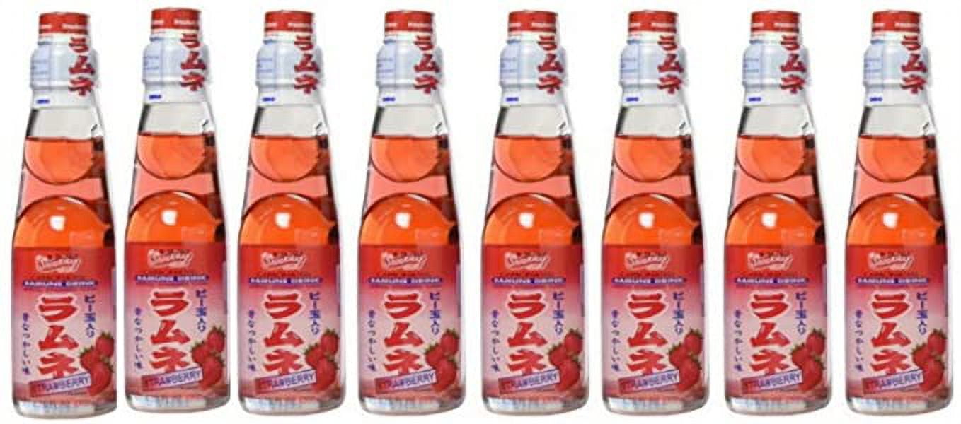 Shirakiku RAMUNE Japanese Soft Drink, 8 Unique Flavored Bottles