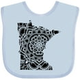 thumbnail image 3 of Inktastic Minnesota Silhouette Mandala Boys or Girls Baby Bib, 3 of 4