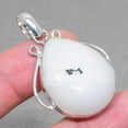 thumbnail image 2 of White Solar Quartz Gemstone Pendant Handmade Wedding Gift Jewelry 1.9" FP 6481, 2 of 2