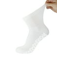 thumbnail image 4 of 3 Pairs of Non-Skid Diabetic Cotton Quarter Socks with Non Binding Top (White, Sock Size 10-13), 4 of 7