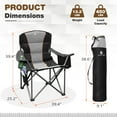 Summit Living Oversized Folding Camping Chair Heavy Duty Steel Frame Portable Padded Chairs with