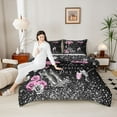 thumbnail image 4 of Castle Fairy Floral High Heels Twin Comforter Sets,Happy Valentine's Day Bedding Set, 4 of 8