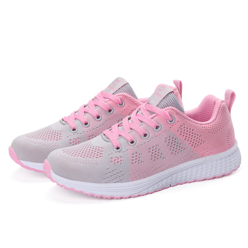 Walking Shoes for Women Casual Lace Up Lightweight Tennis Running Shoes ...
