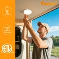 thumbnail image 3 of Facon 4.5 inch RV Super Slim LED Interior Ceiling Light, 12V 6000K Dome Light Fixture for RV, Boat, Trailer, Camper, 2 Pack, 3 of 12