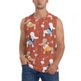 thumbnail image 3 of Uemuo Cute Poodle Dog Pattern Men's Sleeveless T-Shirt,Muscle Athletic Tank Top, Moisture-wicking Quick-dry Breathable Classic Tee Top for Gym Run Outdoor Sports-Medium, 3 of 8
