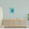 thumbnail image 2 of Blue Sea Turtle Aquatic Bubbles Animals & Insects Painting Gallery Wrapped Canvas Print Wall Art, 2 of 7
