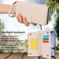 thumbnail image 5 of Allytechgroup Wallet Case for Apple iPhone XS/ iPhone X,  Retro [1 Zipper Pocket + 6 Cards Slots] Hand Wrist Shoulder Strap Stand Shockproof iPhone XS/ iPhone X Cover Case for Girls Women, White, 5 of 10