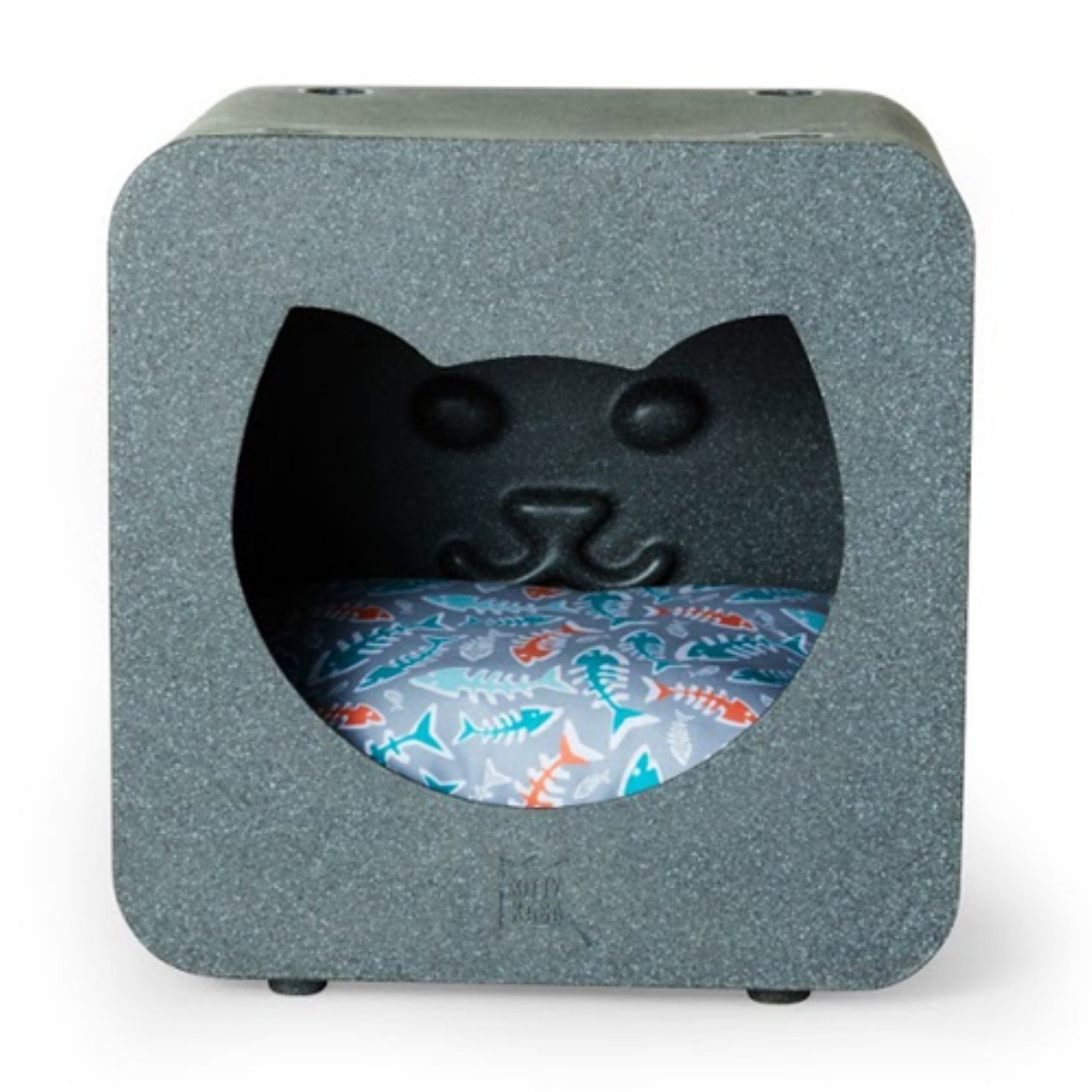 Kitty Kasa Bedroom Cube Cat Bed House Gray 16 In Walmart Com