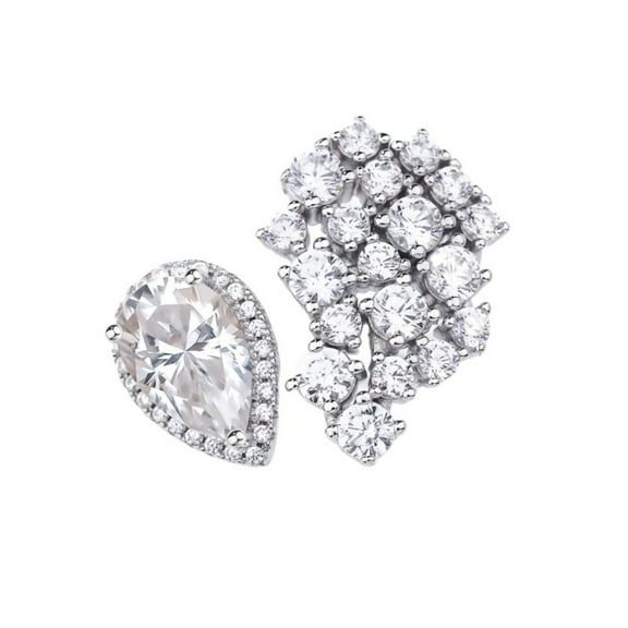 3 Carat Adjustable Moissanite Rings for Women D Color VVS1 925 Sterling Silver Pear/Round Cut Moissanite Engagement Rings Lab Created Diamond Rings Simulated Diamond Ring