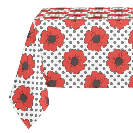 

Kavka Designs Flowers and Polka Dots Tablecloth