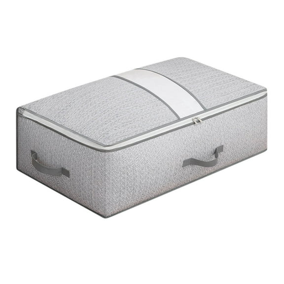 Yonrjhukm Folding Storage Box for Clothes, Sweaters, Pants, Non-Woven Fabric Organizer with Zipper Lid, Stackable and Foldable Drawer Style Storage Solution for Bedroom and Closet