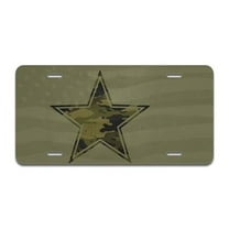 Aluminum License Plate - Army Star