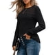 thumbnail image 1 of Camisa de Larga con Encaje para Mujer, Top de Otoño, Moda Elegante, Informal, Tipo Túnica, Suéter, Ropa de . Negro XL, 1 of 8