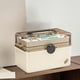 thumbnail image 2 of Botiquín de primeros auxilios familiar grande con asa, organizador portátil para suministros médicos, atención de emergencia en el hogar, contenedor plegable de plástico beige con múltiples compartim, 2 of 6