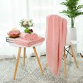 thumbnail image 2 of PiccoCasa Cotton 6 Piece Bath Towel Set Soft Absorbent Breathable Pink, 2 of 7