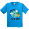 thumbnail image 3 of Inktastic Happy Earth Day Cute Smiling Planet Earth with Tree Youth T-Shirt, 3 of 5