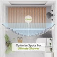 thumbnail image 2 of 20-84 Inches Arched Curved Shower Curtain Rod, Heavy Duty Shower Rod Rust Proof Bathroom Curtain Rod, Adjustable Telescoping Design Easy Segmented Installation, Need to Drill, Nickel, 2 of 6
