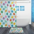 thumbnail image 2 of Coolnut Shower Curtain and Rug Set, Easter Multicolor Eggs Polyester Waterproof Bath Curtain and Mat for Bathroom with Hooks, 72" x 72", 2 of 6
