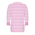 thumbnail image 7 of ShiShine Women's Striped Tunic Top Casual Button Down T Shirts Round Neck 3/4 Length Sleeve Fashion Outfits, 7 of 7