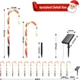 thumbnail image 4 of EASTIN Outdoor Christmas Decorations  12 Pack Solar Christmas Candy Cane Lights with Wireless Remote Control & Bigger Solar Panel  9 Modes Bright  Night Solar Christmas Yard Pathway Decor, 4 of 7