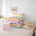 thumbnail image 6 of Manfei Sweet Candy 7pcs Queen Bedding,Watercolor Ice Cream Bedding Comforter Set Queen,Pink Reversible, 6 of 7
