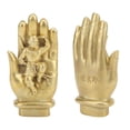 thumbnail image 6 of Riousery Monkey King Brass Statue Hand Crafted Buddha Hand Figurine Decorative Knick-Knack for Desktop and Home Decoration, 4.2 x 2.0 x 1.0 inches / 10.6 x 5.2 x 2.5 cm, 6 of 9
