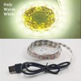 thumbnail image 1 of Tira de luces LED con USB, 5 M, 5V, 3528, 1 metro, 5 metros, blanco cálido, frío, rosa, verde, azul, rojo, SMD, cinta de luz para armario de techo impermeable, 1 of 4