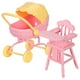thumbnail image 1 of ColoMX 1 juego de trona para muñeca, cochecito de juguete en miniatura, ligero, para empujar, accesorios para muñecas., 1 of 8