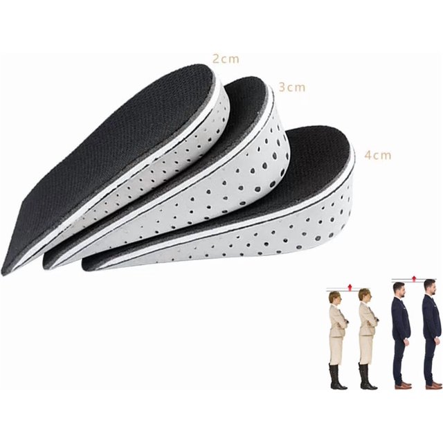 Fully Cushioned Heel Pads - 3 Pairs - EVA Cushioning - Heel Pads - Heel Insoles - Heel Spurs - Leg Length Discrepancy - Height Increase - Heel Insoles