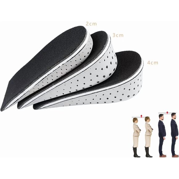 Fully Cushioned Heel Pads - 3 Pairs - EVA Cushioning - Heel Pads - Heel Insoles - Heel Spurs - Leg Length Discrepancy - Height Increase - Heel Insoles