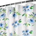 thumbnail image 4 of Floral Shower Curtain Watercolor Botanical Bathroom Decor Rustic Flower Design Fabric Bath Curtain for Tub Country Style Home Accessories with Hooks，84x72in(210x180cm), 4 of 5