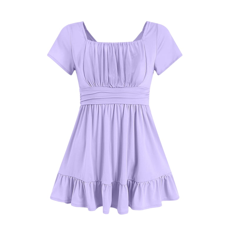 JUMEYU Girls Dresses Floral Big Girls Summer Dress Floral Short Sleeve Casual Outfit Dress Size 12-13 (Light Purple,12-13 Years) - Walmart.com JUMEYU Girls Dresses Floral Big Girls Summer Dress Floral Short Sleeve Casual Outfit Dress Size 12-13 (Light Purple,12-13 Years) - Walmart.com