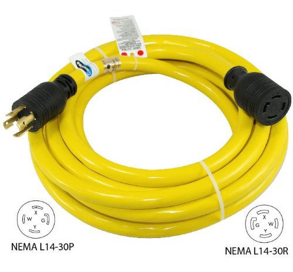 Conntek 20603 100-Feet 10/4 30-Amp 125/250-volt 4-Prong L14-30 Transfer Switch Cord/Generator Extension Cord