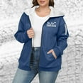 thumbnail image 3 of Aboser Yes,I'm Still Cold Sherpa Lined Hoodies for Women Plus Size Winter Hooded Jacket Trendy Zip Up Hoodie Women 2026 Thermal Long Sleeve Fleece Sweatshirt Coat with Pockets Navy XXL, 3 of 6