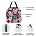 thumbnail image 3 of Rateoe Rose Flowers Pattern Insulated Lunch Bag with Thick Aluminum Foil Lunch Tote Bag with Front Pocket for Men and Women, Ideal for Work, School, Picnics, and Travel, 3 of 5