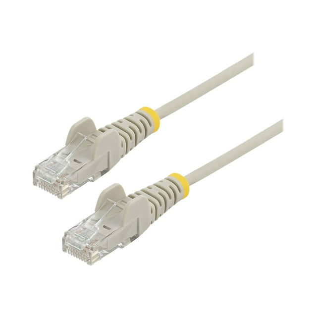 StarTech.com 6in Slim LSZH CAT6 Ethernet Cable, 10 Gigabit Snagless RJ45 100W PoE Patch Cord, CAT 6 10GbE UTP Network Cable w/Strain Relief, Gray, Fluke Tested/ETL/Low Smoke Zero Halogen - Category 6 - 28AWG (N6PAT6INGRS) - Patch cable - RJ-45 (M) to RJ-45 (M) - 7.9 in - UTP - CAT 6 - snagless, stranded - gray