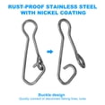 thumbnail image 3 of Uxcell 17Lbs Stainless Steel Fishing Snaps Swivels Clips Quick Change Black 150 Pack, 3 of 6
