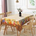 thumbnail image 3 of Duangreer Fall Harvest Festival Rectangle Tablecloth, Retro Pumpkin Apple Corn Print, Table Cover with Waterproof Wrinkle Resistant, 60 x 84 Inch, 3 of 5