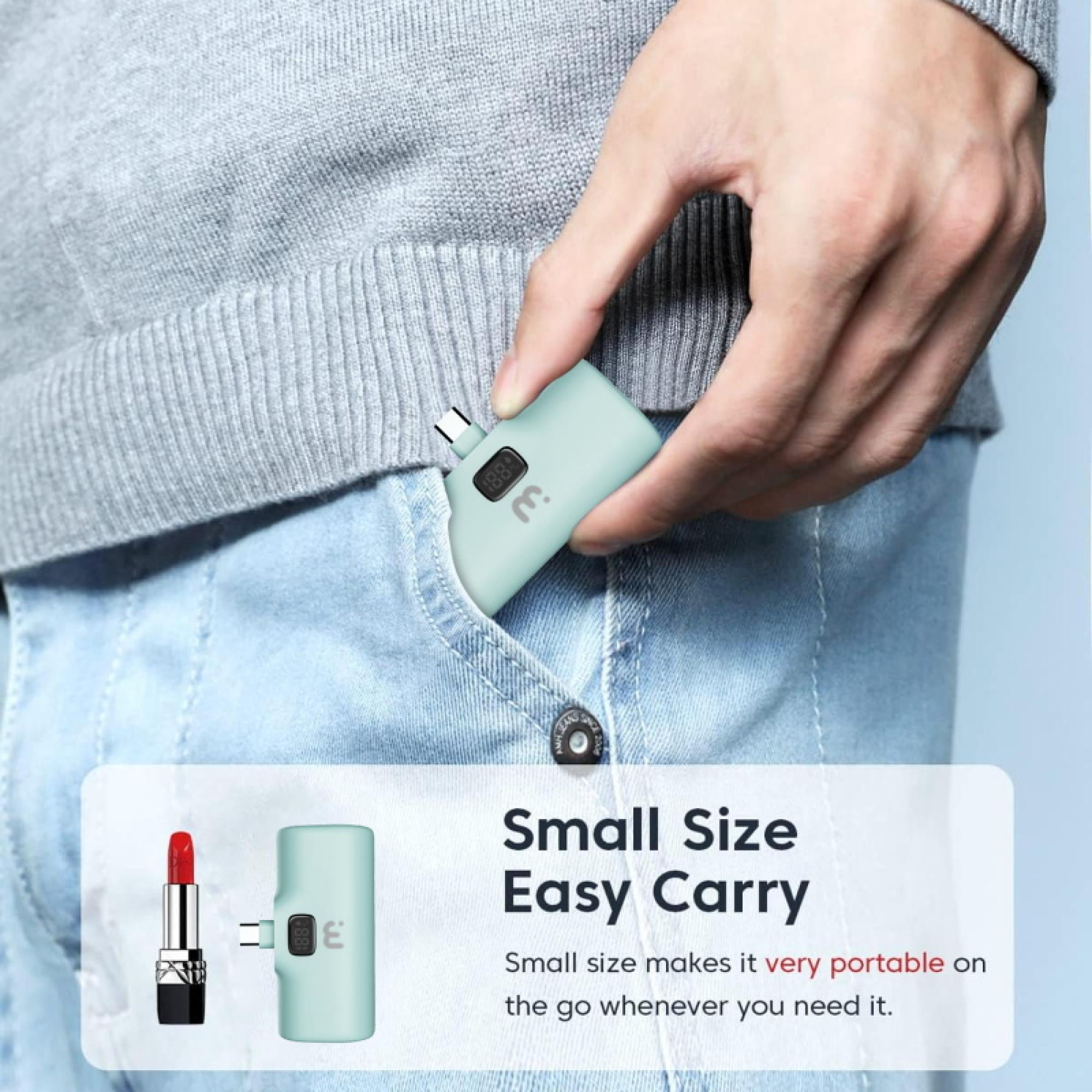 5000 mAh USB‑C Portable Travel-Ready Compact USB-C Quick-Charge Portable Charger with Built-In Stand