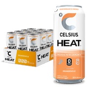 CELSIUS HEAT Performance Energy Drink 16 Fl Oz, Orangesicle (Pack of 12)
