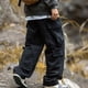 thumbnail image 5 of Pantalones de trabajo rectos de tubo para hombre, holgados, con cremallera y bolsillo, estilo retro, informales, largos, 5 of 8