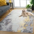 thumbnail image 5 of SAFAVIEH Malibu Coilean Abstract Polyester Machine Washable Area Rug, Gray/Gold, 3' x 5', 5 of 13
