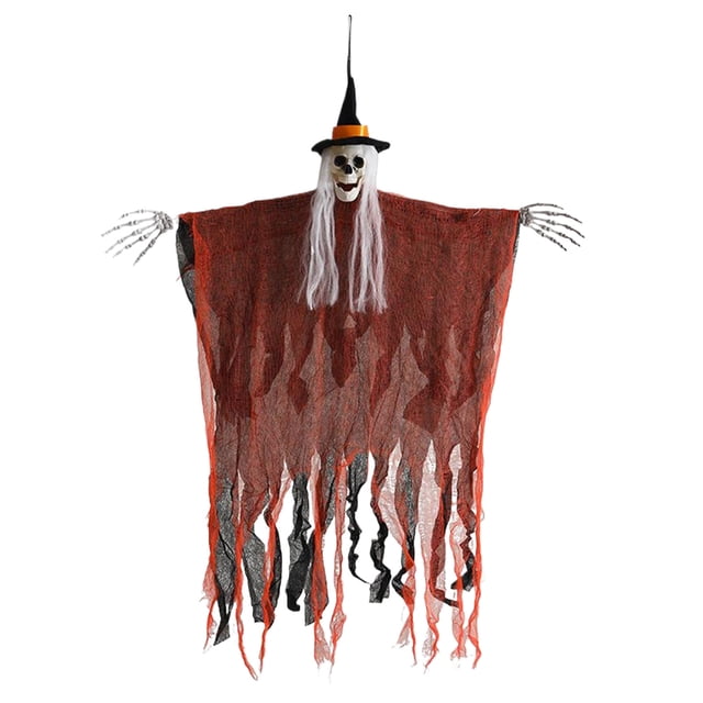 Yuarrent Decoración colgante aterradora para Halloween, decoraciones de miedo, decoraciones para patio, fiesta de Halloween Kits de decoración para fiestas sombrero naranja