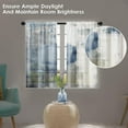 thumbnail image 6 of Farmhouse Kitchen Curtains Blue and Grey Abstract Window Curtains Short Tier Curtains Over Sink, Modern Art Painting Decor Rod Pocket Window Drapes Set of 2 (26x36 Inch), 6 of 6
