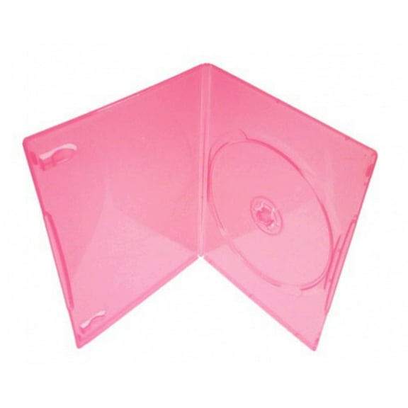 CheckOutStore 100 SLIM Clear Red Color Single DVD Cases 7MM