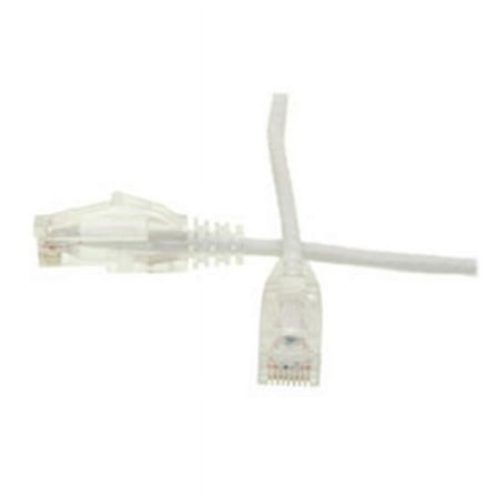Cablewholesale 10X8-89106 6 ft. Cat6 Slim Ethernet Patch Cable with Snagless & Molded Boot, White