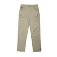 thumbnail image 4 of Conairie Mens Tactical Cargo Pants Lightweight Track Hiking Jogger Pants Comfortable Slim Fit Work Pants Multi Pockets Beige S, 4 of 9
