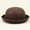 Coffee, variant on Elegant Adults Solid Hat Roll Up Brim Panama Bowler Hat Round Bowler A Hat