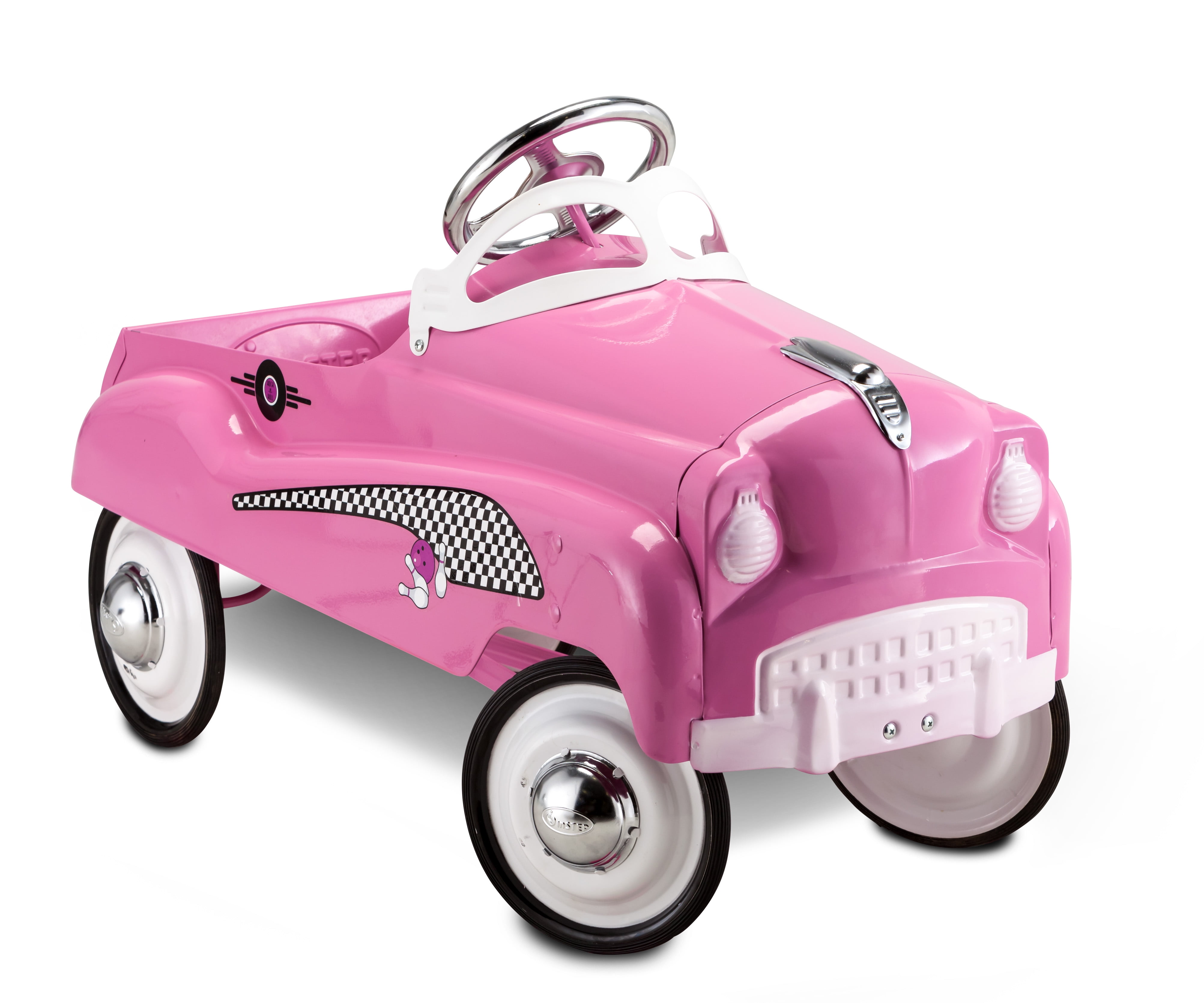 pretty in pink pedal car
