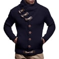 thumbnail image 2 of Yokua Men's Knitted Turtleneck Winter Cardigan Sweaters for Men, 2 of 8